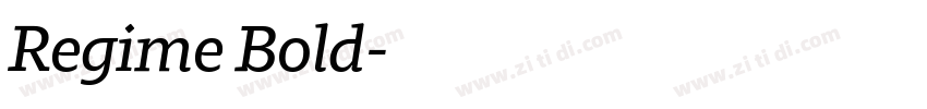 Regime Bold字体转换